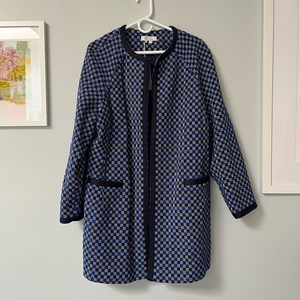 Boden NWT Tweed Checkered Coat